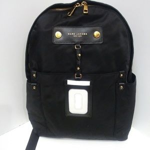MARC JACOBS Large Preppy Nylon Backpack in Black